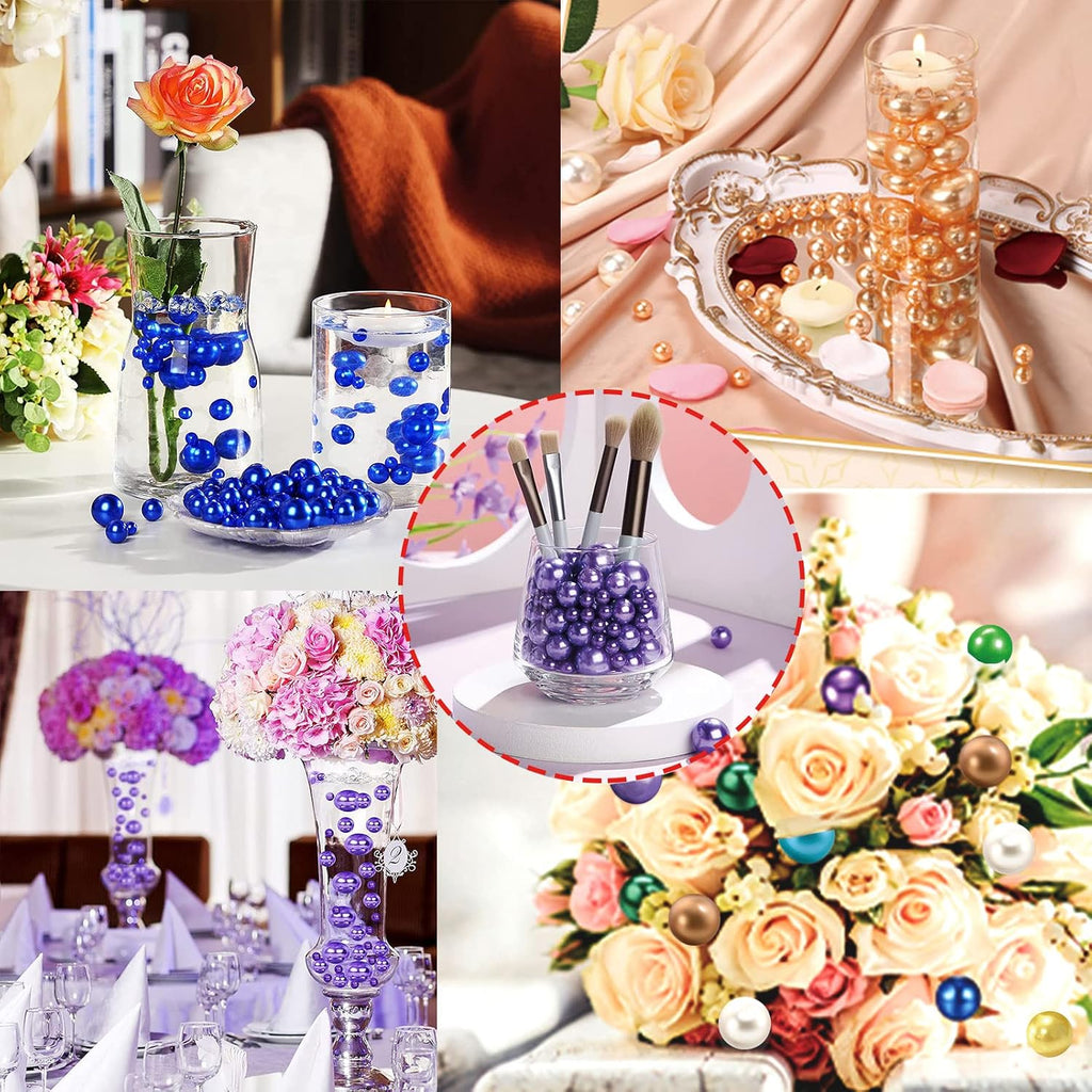 240Pieces Floating NO Hole Pearls Beads for Vases and 2300 PCS for Floating,Highlight Pearls Bead Vase Filler for Centerpieces,Vase Centerpiece for Vase Fillers Party Table Wedding