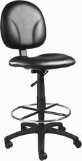 Boss Office Products Stand Up Caressoft Drafting Stool Without Arms in Black (B1690-CS)