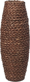 Hosley 20” Woven Floor Vase – Natural Wood & Grass Tall Decorative Vase for Pampas, Living Room, Entryway & Home Décor