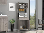 Kitchen Pantry,Two Door Cabinets, One Drawer, Four Adjustable Metal Legs,Home Coffee Cabinet,for Living Room,Dining Room,Kitchen,23.6 * 13.9 * 66.5