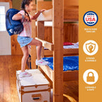 Rhino Trunk & Case Large Essential Trunk With Wheels 32”x18”x14”, 1000+ lbs Capacity - Many Colors. Strong, USA Made Summer Camp Footlocker, and Secure College Dorm Storage Chest