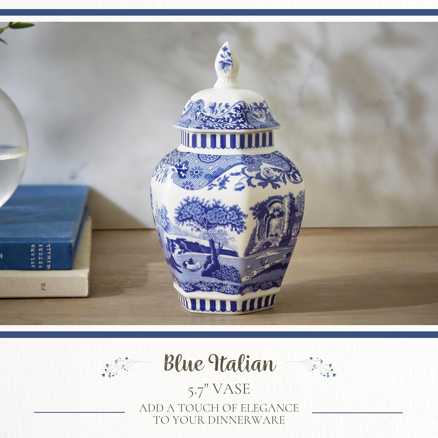 Spode Blue Italian 5.7" Vase