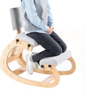 VDNEND Ergonomic Kneeling Chair with Back Support,Wooden Kneeling Chair Desk for Work, Rocking Office Kneel Chairs for Relieve Back Pain, Kneeling Posture Chairs for Gaming,Home (Light Gray)