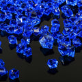 450 Pieces Fake Ice Cubes Diamonds Ice Rocks Acrylic Stones Crystals Plastic Cubes Gems Vase Rocks Centerpiece Vase Filler Gems for Weddings Party Decoration Display Table Scatter, 2 Sizes (Royalblue)