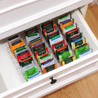 Cinnvoice 2 Pcs Tea Bag Storage Acrylic Clear Tea Drawer Organizer for Drawers, Kitchen, Cabinets, Pantry, Countertops