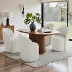 360° Swivel Barrel Accent Chair, Chenille Upholstered Kitchen Dining Room Chair, Makeup Vanity Side Chair for Bedroom Living Room - Beige