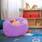 FDP SoftScape Classic 26" Junior Bean Bag Chair, Furniture for Kids, Perfect for Reading, Playing Video Games, Relaxing Alternative Seating for Classroom, Daycare, Library Home - Lavender, 10477-LV