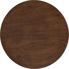 20'' Round End Table Wood Side Table for Living Room, Modern Mid-Century Retro Style for Apartment Bedroom Office, Brown (ø20'' x 20'')