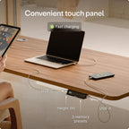 Desktronic HomePro Standing Desk 70x30 — Made in Europe, Ergonomic Sit Stand Home Office Desk, Electric Height Adjustable, Dual Motor, USB & USB-C Charging, Wobble-Free, Touchscreen, 3 Memory Presets