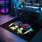 Gamer Rugs for Boys Bedroom Cartoon Painting Gaming Rug for Teens Cool Game Room Decor Gaming Carpet for Dining Living Room Playroom Floor Mats, 2'x3'