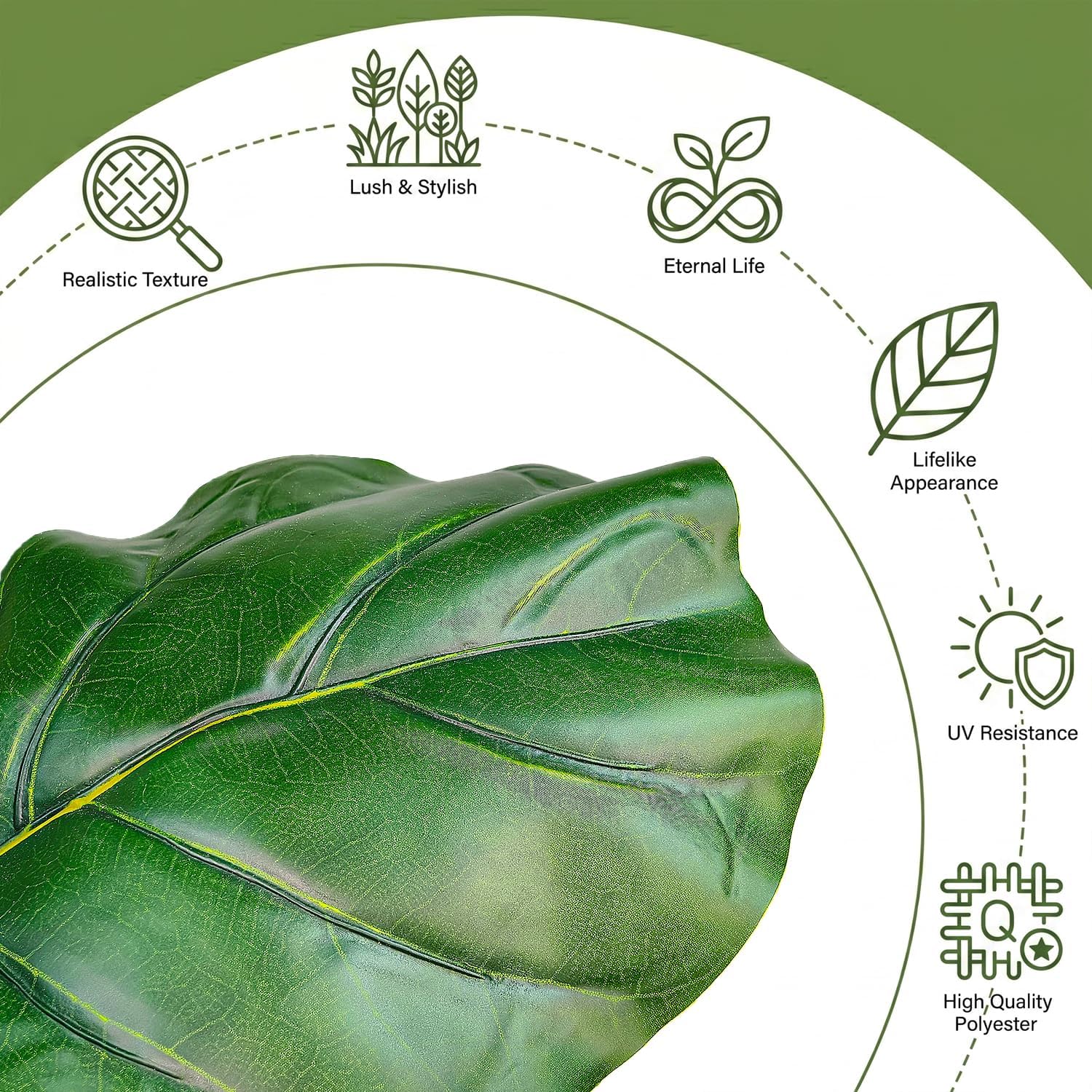 30" Artificial Fiddle Leaf Fig Tree, Realistic Fake Plants Faux Trees Indoor with Cotton Rope Basket, Artificial Plants Indoor for Apartment Home Living Room Office Decor