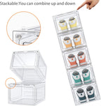 HOMIDEC Shoe Storage, 6 Pack Shoe Organizer Clear Hard Plastic Shoe Box, Shoe Boxes Clear Plastic Stackable, Shoe Boxes with Lids for Size 13, Transparent