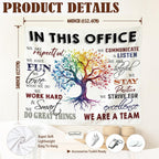 gsgfdshf Inspirational Office Wall Tapestry, in This Office We Are a Team Positive Motivational Tapestry Wall Hanging for Bedroom Home Workplace Decor, 50x60 Inch