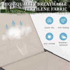 UDPATIO 3pcs Patio Lounge Chair Sets with Side Table Foldable Outdoor Chaise Lounge No Assembly
