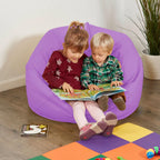 FDP SoftScape Classic 35" Standard Bean Bag Chair, Furniture for Kids, Teens, Perfect for Reading, Playing Video Games, Relaxing Alternative Seating for Classroom, Library, Home - Lavender, 10478-LV