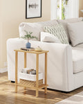 TUTOTAK Small Side Table, Narrow End Table, Skinny Sofa Table, Slim Nightstand, Couch Table, Living Room, Bed Room, Natural TB01BN062