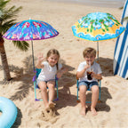WERNNSAI Kids Beach Chair with Umbrella, Toddler Outdoor Folding Camping Chair with Canopy Sun Shade for Beach Pool Travel Picnic for Age 1-3 (Mermaid)