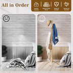 Wooden Coat Rack Freestanding with 8 Hooks,Easy Assembly New Zealand Pine Tree Coat Racks, 3 Adjustable Sizes for Clothes, Hats, Bags, for Entryway, Hallway, Bedroom, Office (Natural, 2PCS)