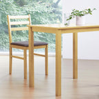 Livinia Seattle 3-Piece Wooden Dining Table Set for 2, Modern Farmhouse Kitchen Dining Room Set with Solid Wood Ladder Back Chairs for Small Space (Natural)