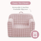 Delta Children Checkered Cozee Chair, Pink