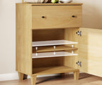 WAMPAT Large Sideboard Buffet Cabinets with Drawers and Doors for Dining Room, 94.4" Wide 4-in-1 Modern Oak Wood Credenza Console Tables with Adjustable Storage Shelves for Kitchen, Living Room