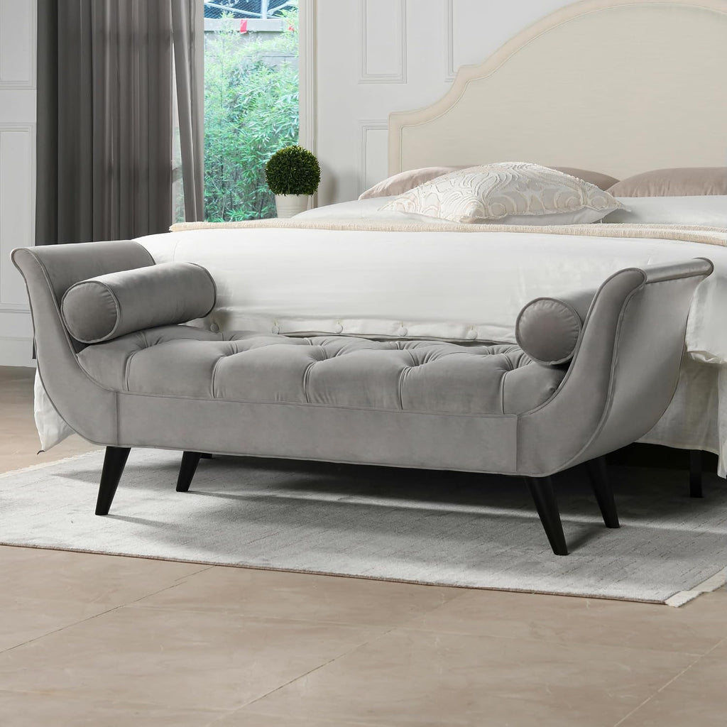 Jennifer Taylor Home Alma Tufted Flared Arm Entryway Bench