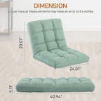 Floor Chair with Back Support Folding Chair with Adjustable Position, Padded Sleeper Bed, Floor Gaming Chair, Meditation Chair, Gaming Floor Chairs for Adults (Green)