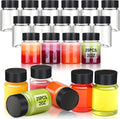 YZXODN 25 Pack 2 oz Plastic Shot Bottles, Wide Mouth Containers with Caps for Ginger, Juice, Liquids, Samples, Reusable Small Empty Travel Bottles for Independence Day DIY, Weddings, Parties