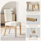 HOMRELEXA Wooden Dining Chairs Set of 4, Dining Room Chairs with Wood Legs, Cloud-Like Cushion & Reinforcement Structure Design for Kitchen/Living Room/Restaurant, Easy Assembly