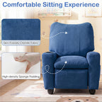 Costzon Kids Recliner Chair with Cup Holder, Toddler Adjustable Lounge Chair w/Footrest for Boys Girls Room, Ergonomic Baby Child Furniture Sofa for Age 3+ Gifts, Kids Mini Recliner up to 150 lbs
