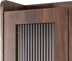 LUMISOL Modern Kitchen Pantry Cabinet with 2 Cabinets & Shelves for Dining Room, 70.87" Tall Cupboard Cabinet with Doors and Drawer, Kitchen Hutch with Microwave Stand for Living Room, Walnut