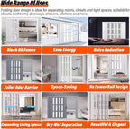Interior Sliding Barn Door, Accordion Folding, Single/Double Bedroom Divider for RV Mobile Home, -1 80x80in(203.2x203.2cm)