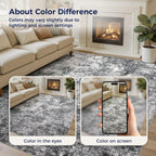 DMOYEST Area Rug Living Room Rugs - 9x12 Large Soft Indoor Neutral Modern Abstract Low Pile Washable Rug Carpet for Bedroom Dining Room Farmhouse Home Office - Grey