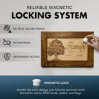 Bellewood Designs Family Tree Hidden Gun Safe Concealment Furniture | Concealed Shelf, Home Self Defense, Secret Compartment, Handmade in the USA
