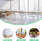 OLLODOT 50 Pack White Folding Chairs with 350-LBS Capacity, Lightweight Portable Indoor Outdoor Chairs, Stackable Commercial Seat with Steel Frame for Office, Party, Events, Wedding, Kitchen &Dinning