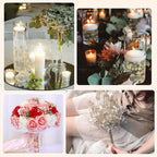 Billbotk 30 Pieces Floating Pearls Beads String for Floating Candles, Gold Vase Fillers for Centerpieces Faux Pearls Beads String for Wedding Celebration Party Decor