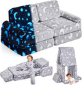 IFNOW Star Modular Kids Play Couch for Toddlers 1-3, Convertible & Washable Toddler Foam Couch for Playroom & Living Room, Glow-in-the-Dark, Apartment Friendly CPC Certified Building Fort Play Couch