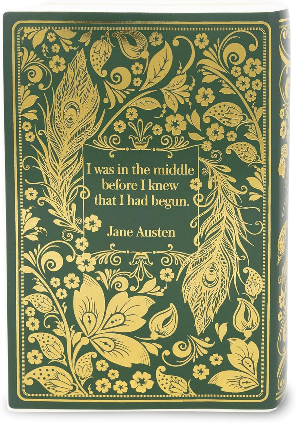 Steel Mill & Co Original Large Book-Shaped Decorative Vase, Ceramic Vases for Home Decor, Cute Bookshelf Decor, Unique Vase for Book Lovers (Pride and Prejudice - Collector's Edition)