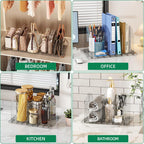 JOYZAN Purse Organizer for Closet, Adjustable Shelf Dividers for Closet Organizer Clear Acrylic Closet Purse Organizer Detachable Handbag Storage Separator Dividers for Home, Office - 4 Pack