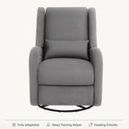 Nurture& The Wingback Plus – Premium Power Recliner for Nursery | Ergonomic, Stain-Resistant Glider Chair with USB, Lumbar & Head Support – Modern Baby Room Essential