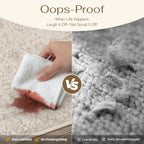 8x10 Beige Neutral Area Rug for Living Room Bedroom Machine Washable Low Pile Carpet Vintage Accent Soft Non Slip Rug for Dining Room Decor Nursery Indoor