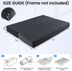 HOMBYS 8 Inch Memory Foam Futon Mattress Full Size, Split Foldable Futons Sofa Couch Bed Floor Mattress, Convertible Sofa Bed Mattress Fits Most Daybed and Futon Frames, 75" x 54"(Frame Not Included)