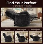 450lbs Oversized Power Recliner Chair, 52" Extra Wide Electric Chair for Big and Tall Adults, Chenille Fabric Single Sofa with USB & Type-C Ports, 2 Pillows, Cloud Comfort for Living Room