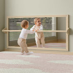 Montessori 3-in-1 Baby Mirror with Pull-Up Bar – Perfect for Toddler Nurseries, Home Learning Spaces, and Children's Classrooms