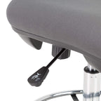 Norwood Commercial Furniture Adjustable-Height Office Mesh Drafting Chair with Chrome Footrest Ring & Optional Arms