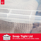 IRIS USA 12-Pack Plastic Storage Bins with Lids, 7 Quart Stackable Clear Organizing Containers, Durable BPA-Free Latching Boxes for Home, Office, Garage & Closet Organization, Medium Size, Clear
