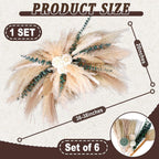 36-38" Large Pampas & Eucalyptus Wall Decor, DIY Artificial Roses & Natural Dried Boho Hanging Flowers for Wall, Mirror, Wedding Arch, Entryway Decor, Gift, Requires Assembly & Easy Install