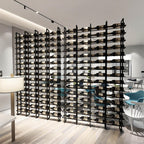 Large Wall Mount Wine Rack, 16 Tier 48 Bottle Wine Storage Organizer Display Holder, Metal Liquor Display for Wine Cellars, Home Bars, Kitchens, and Dining Rooms