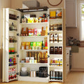 Tall Kitchen Pantry Cabinet: Food Pantry Cabinets for Kitchen Storage, Off White Wood Storage Cabinet with 2 Doors, Farmhouse Cabinets with Freestanding Cupboard