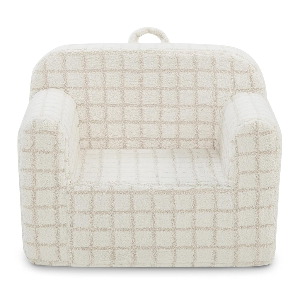 Delta Children Checkered Cozee Chair, Cream